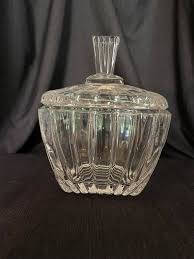 covered cut glass trinket or ring box