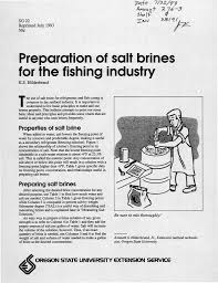 Preparation Of Salt Brines For The Fishing Industry She F 4