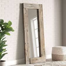wooden full length mirror home décor
