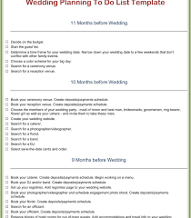 Wedding To Do List Excel List Templates