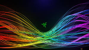 razer logo spectrum waves 4k wallpaper