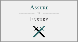 Maybe you would like to learn more about one of these? Assure Vs Ensure Vs Insure