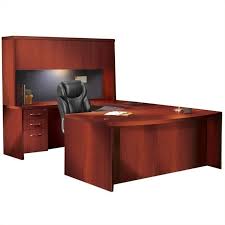 Products to form l shaped and u shaped desks • accepts hutch, mobile file cabinets, pencil drawer or keyboard tray (all sold separately) to complete your office • available in. Mayline Aberdeen Typical At4 U Shaped Desk With Hutch In Cherry At4lcr