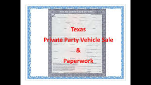 texas motor vehicle private party le