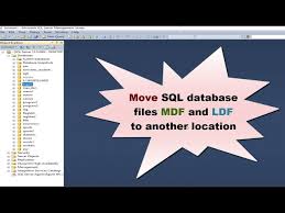 move sql database files mdf and ldf