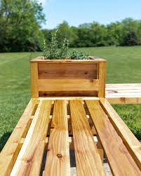 Cedar Planter Bench Plans Handmade Weekly