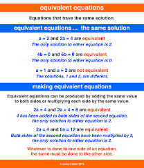 Equivalent Equations A Maths