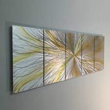Silver Gold Multipanel Abstract Metal