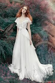 A slit opening at the back lends extra elegance.only available at bhldn. 20 Gorgeous Wedding Dresses With Flutter Sleeves Deer Pearl Flowers