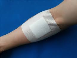 white sterile wound dressing