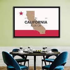 California State Map Wall Art In 2023