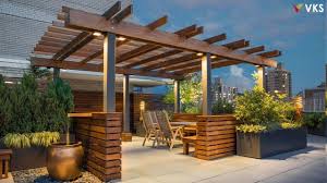 Wooden construction with fabric roof. Modern Rooftop Terrace Design Pergola Design Ideas Wooden Rooftop Terrace Garden Verandas Youtube