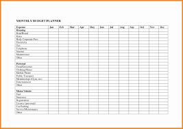 Monthly Budget Spreadsheet Template Excel Free Monthly Bill