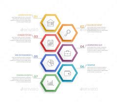 Infographic Template With 7 Hexagons Infographics