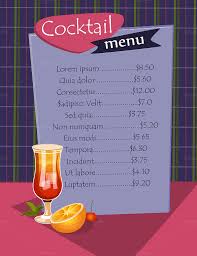 29 Cocktail Menu Templates Free Sample Example Format Download