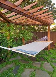 Custom Pergola With Hammock Backyard