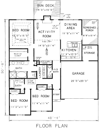 cote house plan with 3 bedrooms and
