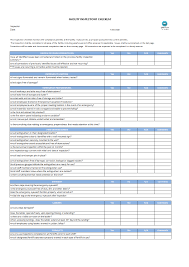 Prima Facility Inspection Checklist