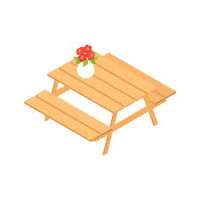 Isometric Garden Furniture Icon Stock
