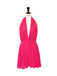 Louise Paris Riller Fount Open Back Fuchsia Pink Dress
