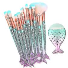 mermaid makeup brushes 11 pieces