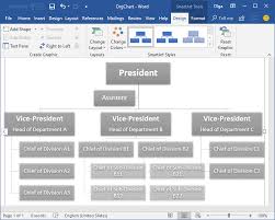 Using The Organizational Chart Tool Microsoft Word 2016