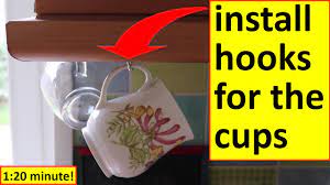 how to install hooks for the cups you