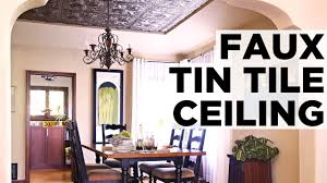 how to install a faux tin ceiling