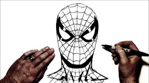 Step 5 color the background with the red marker. How To Draw Spiderman Step By Step Youtube