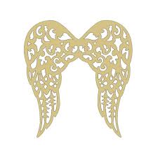Filigree Angel Wings Wood Cutout