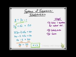 1 Minute Math Solving A System Of