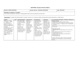 Literature Review Matrix Example Magdalene Project Org