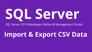 sql server import and export csv data