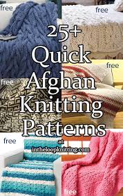 quick afghan knitting pattterns in