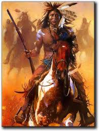 Native American Chief Riding Horse