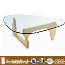 Designer Oak Wood Base Glass Top