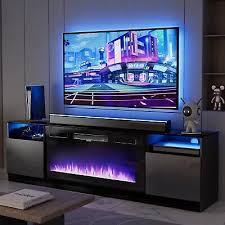 Electric Fireplace Tv Stand Black 70