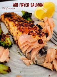 crispy and flaky air fryer salmon