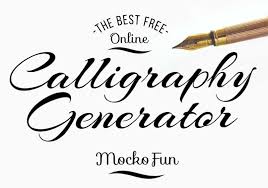 calligraphy font generator mockofun