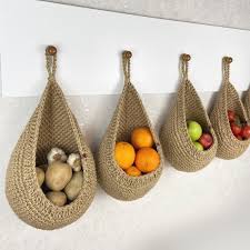 Hanging Wall Baskets Jute Basket Set