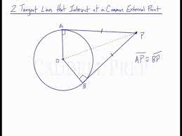 2 Tangent Lines To A Circle Which