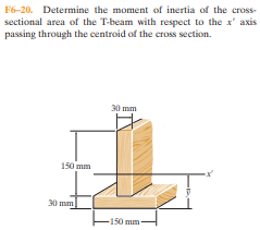 f6 20 determine the moment of inertia