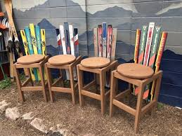 four swivel seat ski patio chairs high