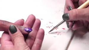 embedding mylar and glitter into nail