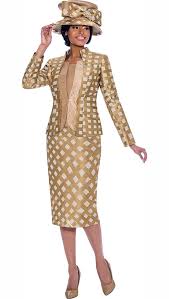 Terramina 7797 Womens Skirt Suit With Lattice Pattern Design