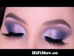 purple glam eye makeup tutorial using