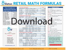 printable retail math formulas cheat