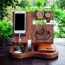 personalized wooden docking station