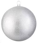 Shatterproof Glittering Ball Christmas Ornament, Large, Silver, 300-mm For Living