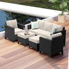Patio Furniture Set With Ottoman